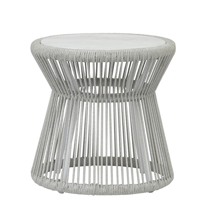 Sunset West Miami Rope Aluminum Outdoor End Table