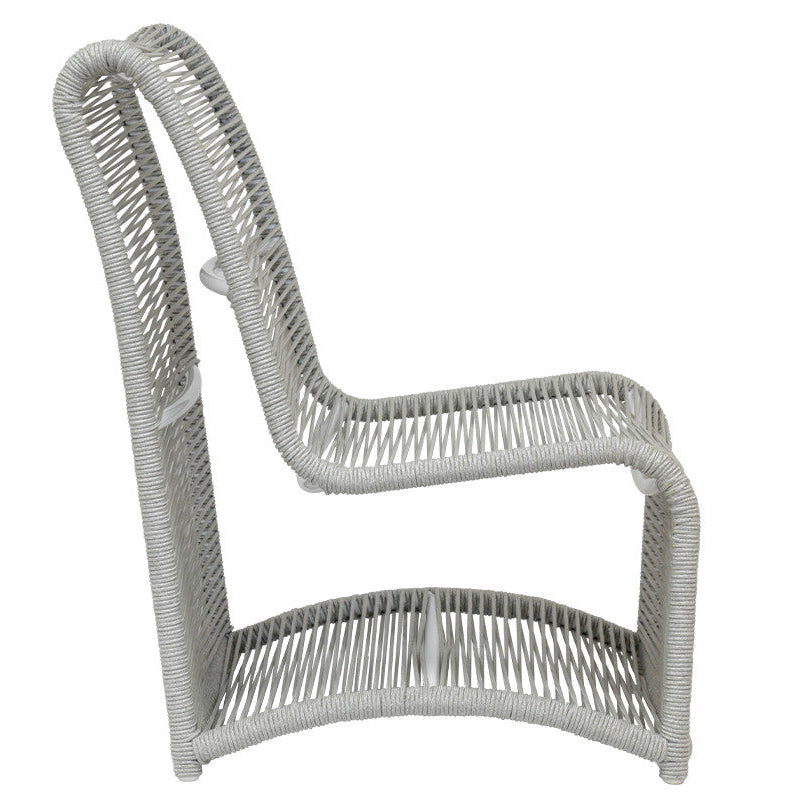 Sunset West Miami Rope Aluminum Outdoor Armless Club Chair