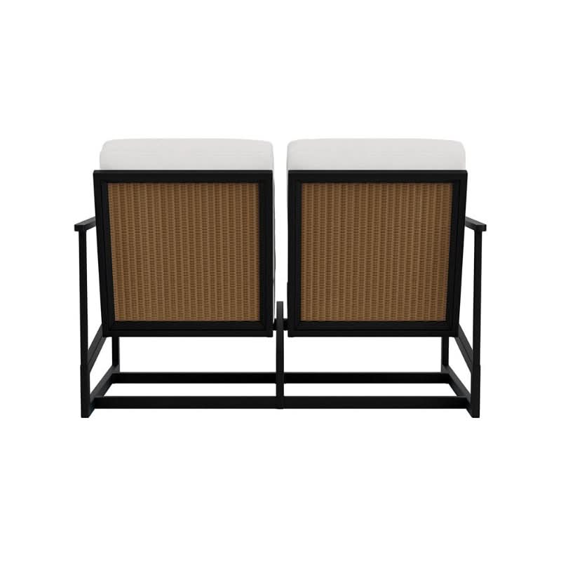 Lloyd Flanders Summit Aluminum Outdoor Spring Rocker Loveseat