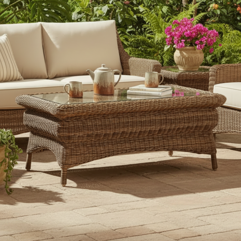 South Sea Rattan Provence Wicker Outdoor Coffee Table