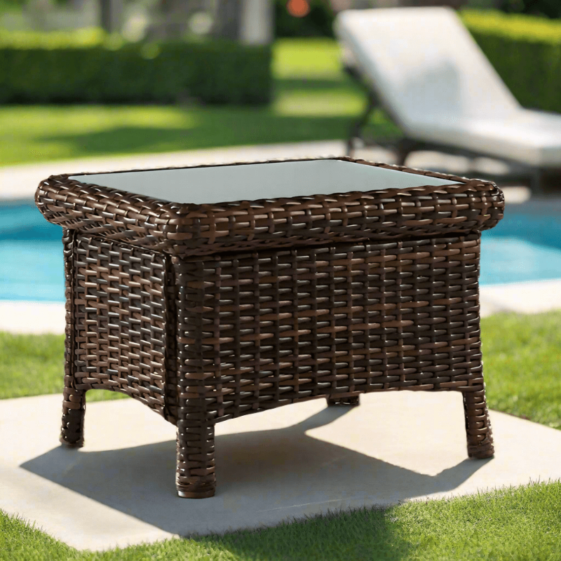 South Sea Rattan Saint Tropez Wicker Outdoor End Table