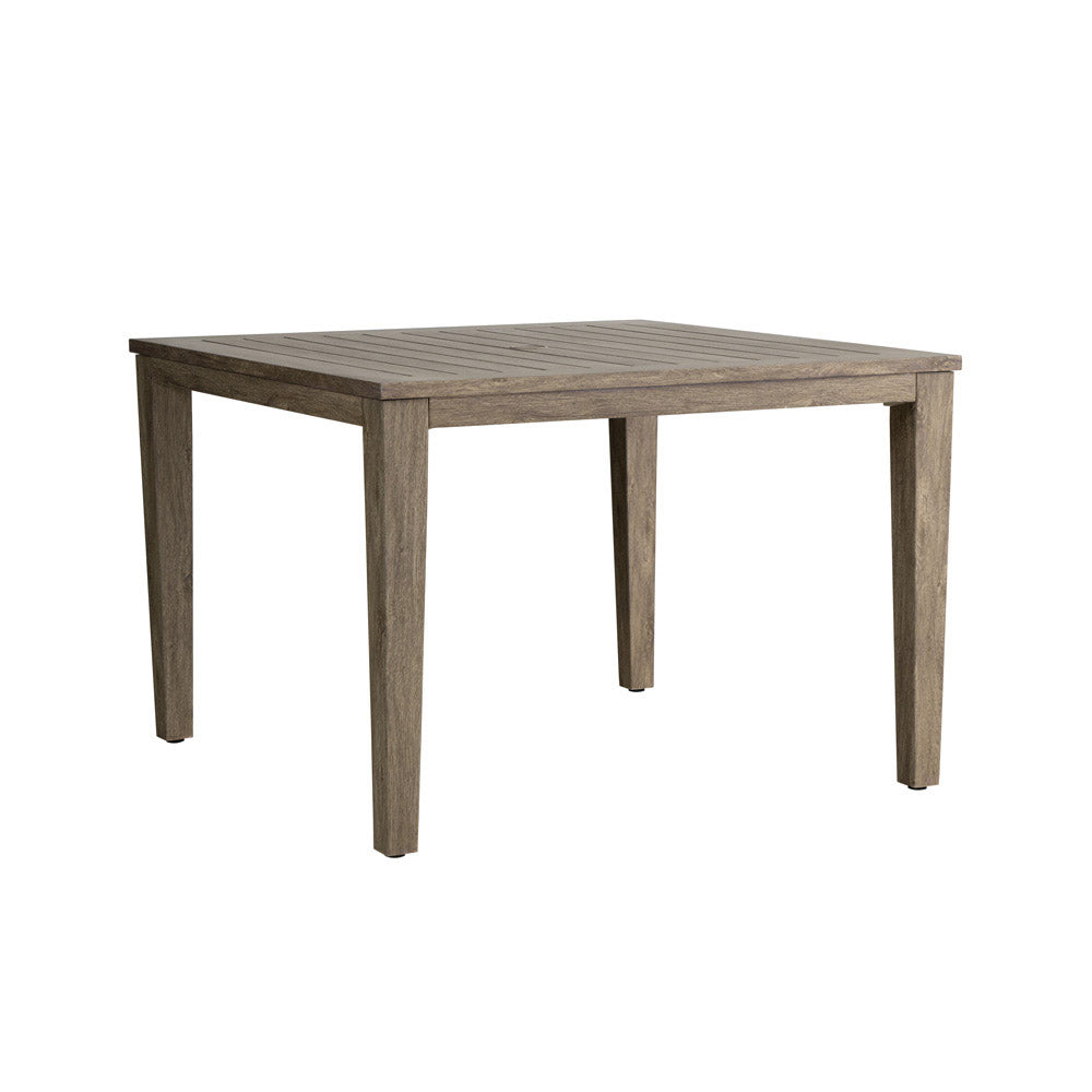 Lloyd Flanders Frontier Aluminum Outdoor 44" Square Umbrella Dining Table