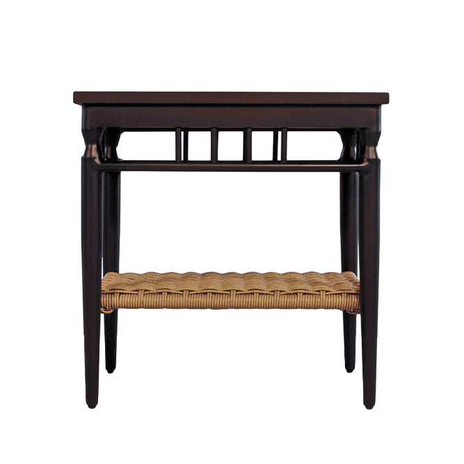 Lloyd Flanders Low Country Woven Vinyl Outdoor Rectangle End Table