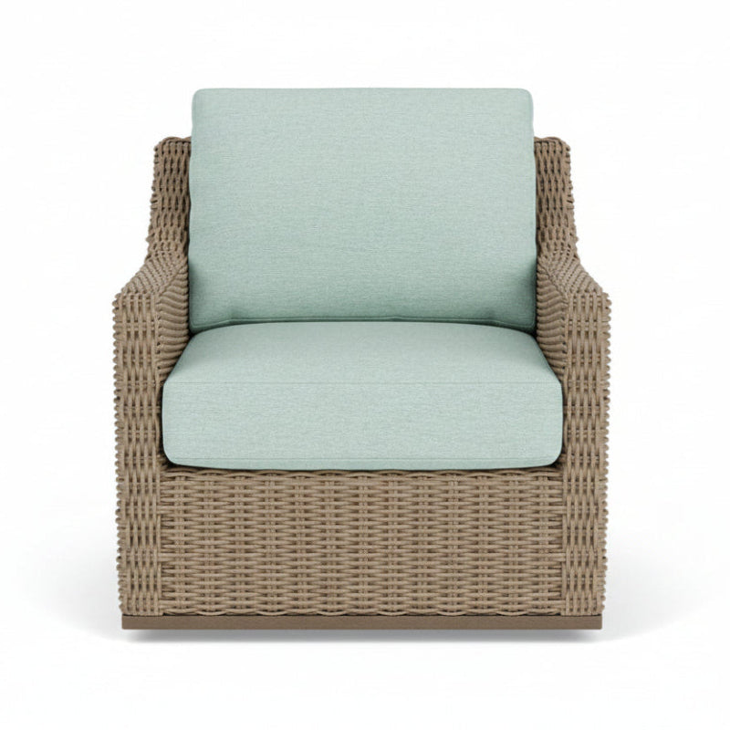 Lloyd Flanders Milan Woven Vinyl Outdoor Swivel Glider Lounge Chair