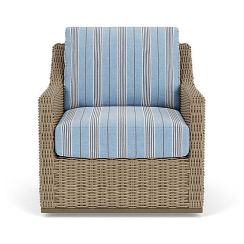 Lloyd Flanders Milan Woven Vinyl Outdoor Swivel Glider Lounge Chair