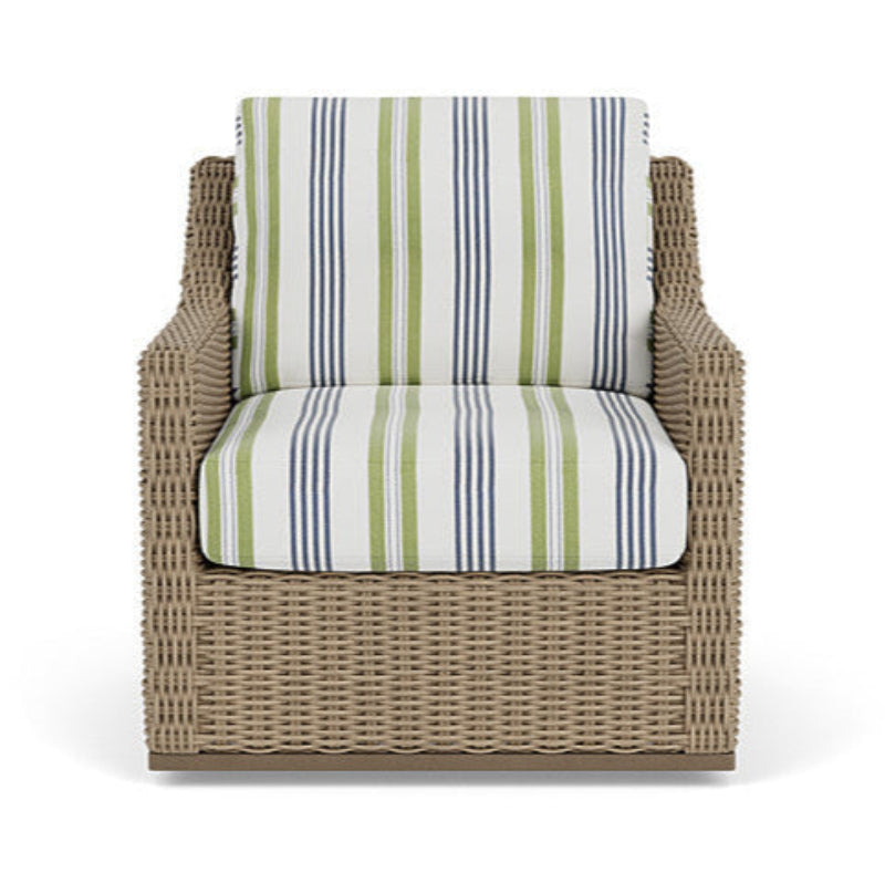 Lloyd Flanders Milan Woven Vinyl Outdoor Swivel Glider Lounge Chair