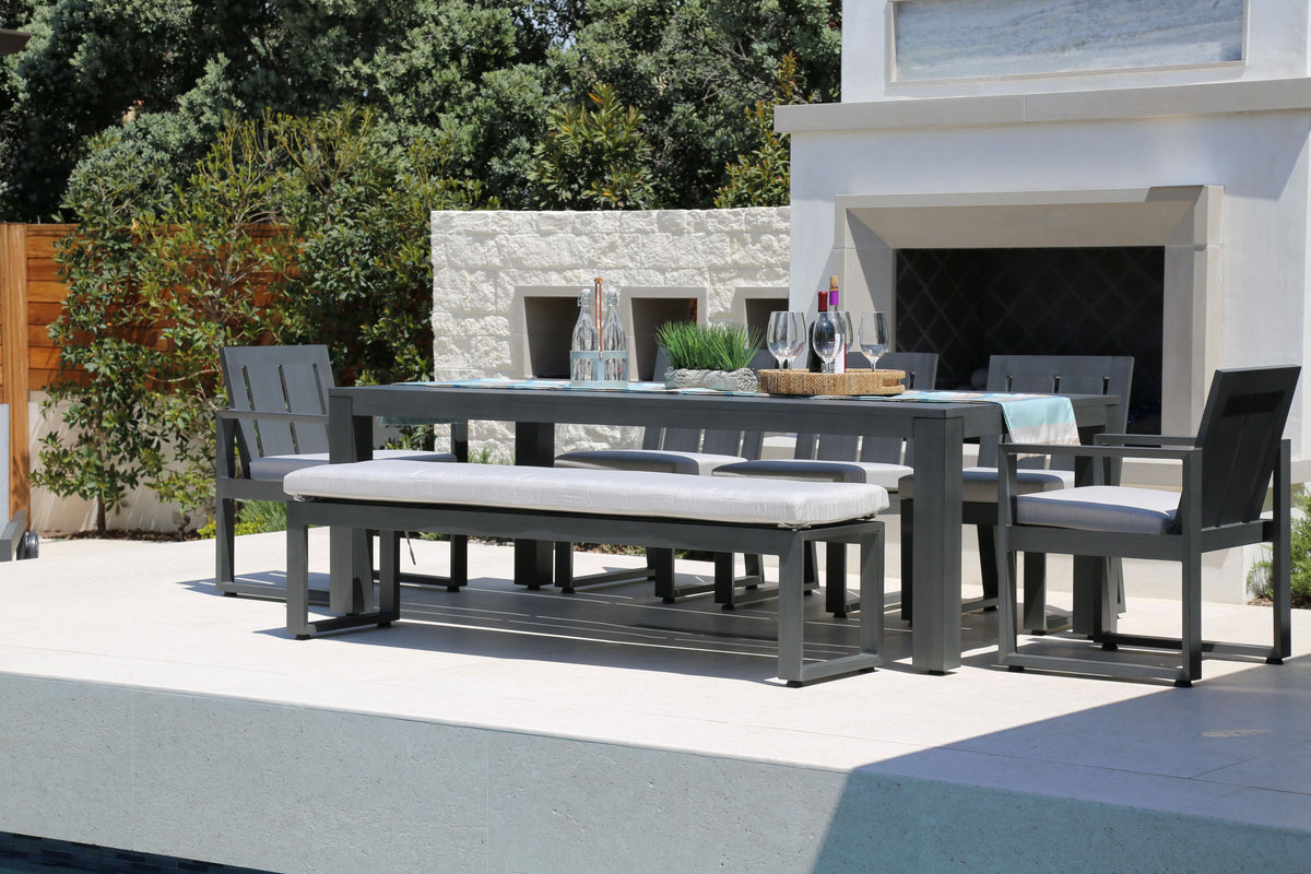 Sunset West Redondo Aluminum Outdoor Dining Bench