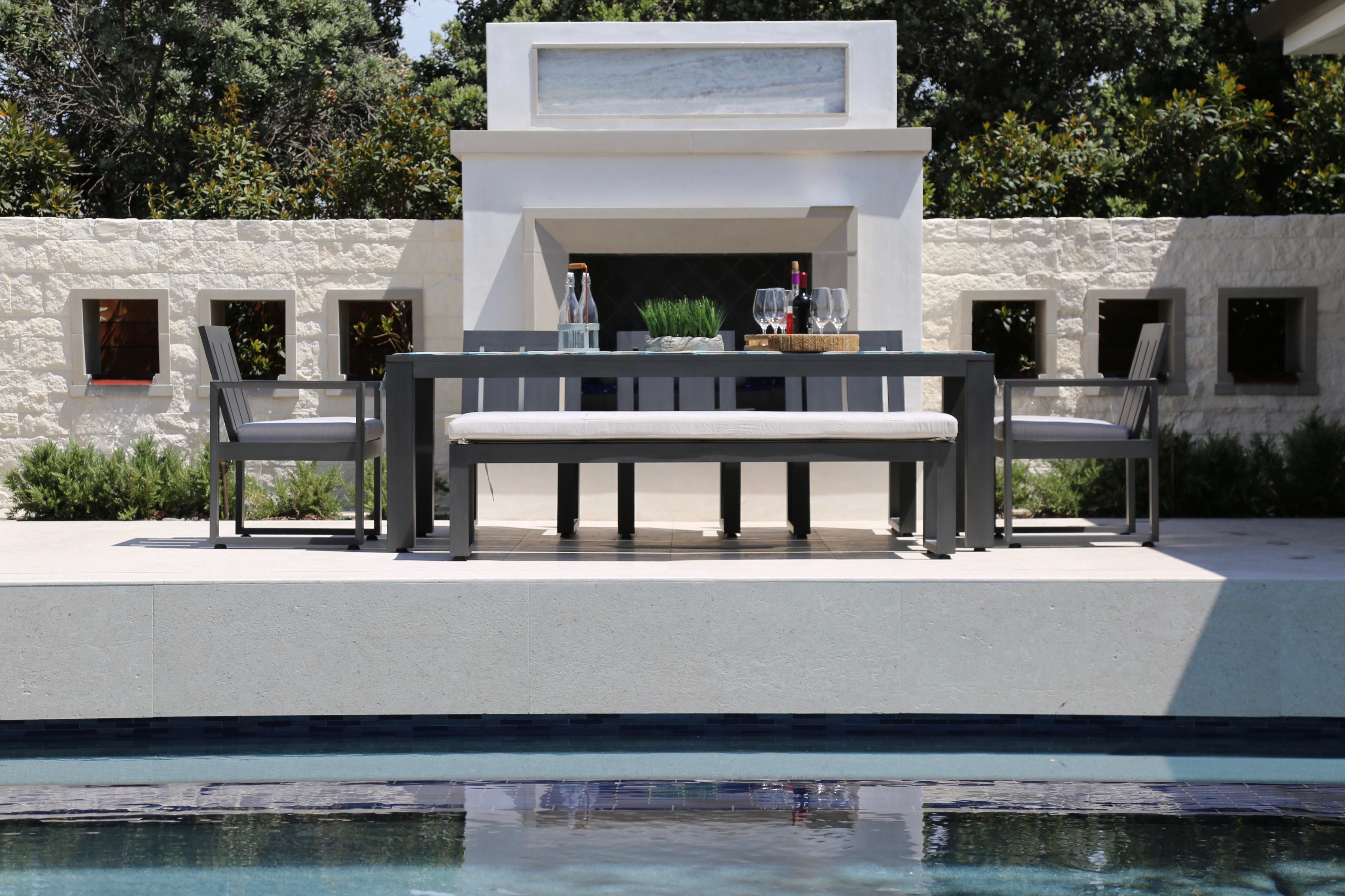 Sunset West Redondo Aluminum Outdoor Dining Bench