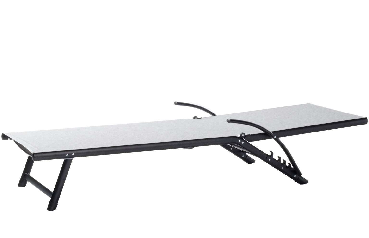 Alfresco Home Oceanview Stackable/Foldable Chaise Lounge- Soho Black