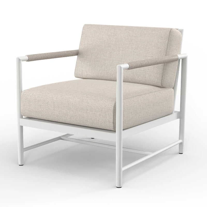 Sunset West Sabbia Aluminum Rope Outdoor Club Chair
