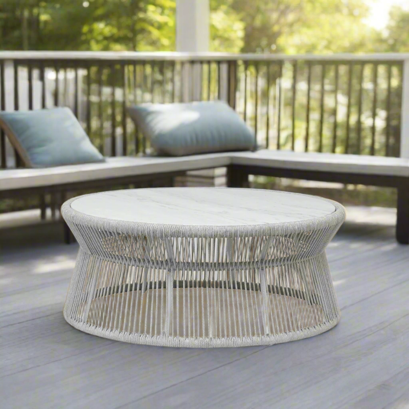 Sunset West Miami Rope Aluminum Coffee Table
