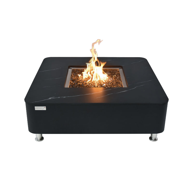 Elementi Plus Annecy Marble Porcelain Outdoor Fire Table
