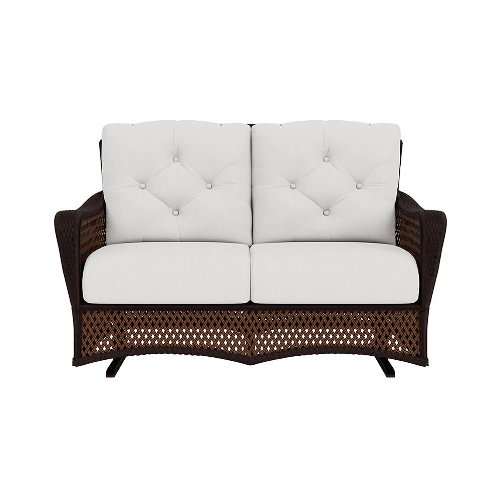 Lloyd Flanders Grand Traverse Wicker Outdoor Glider Loveseat