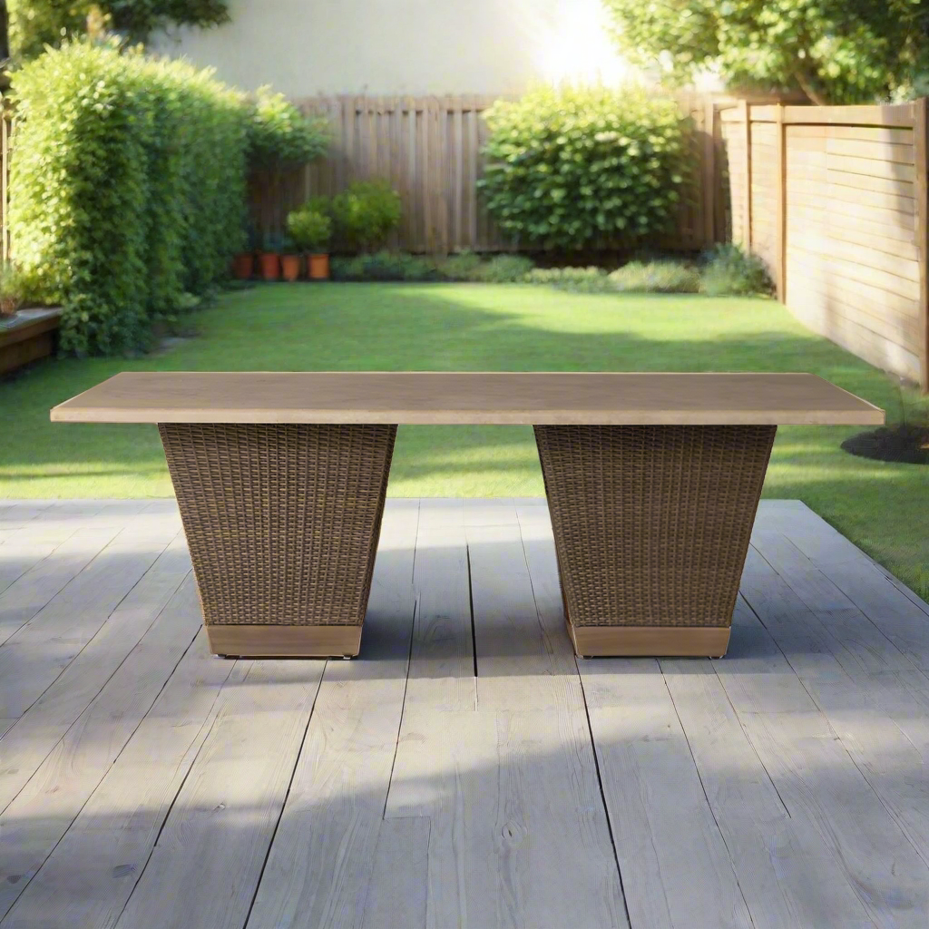 Lloyd Flanders Charisma Wicker Outdoor 86" Rectangular Dining Table