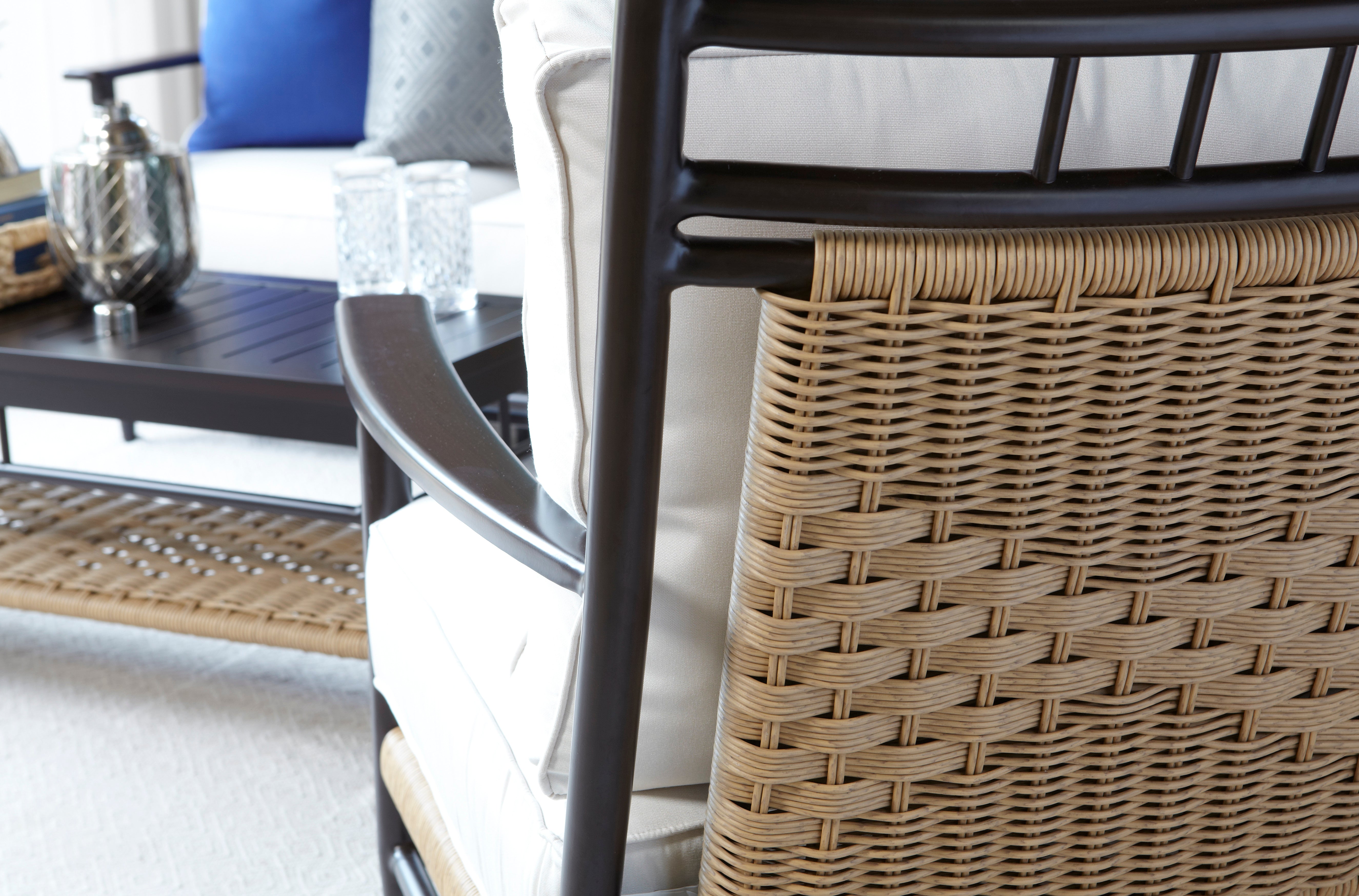 Lloyd Flanders Low Country Woven Vinyl Outdoor Lounge Chair