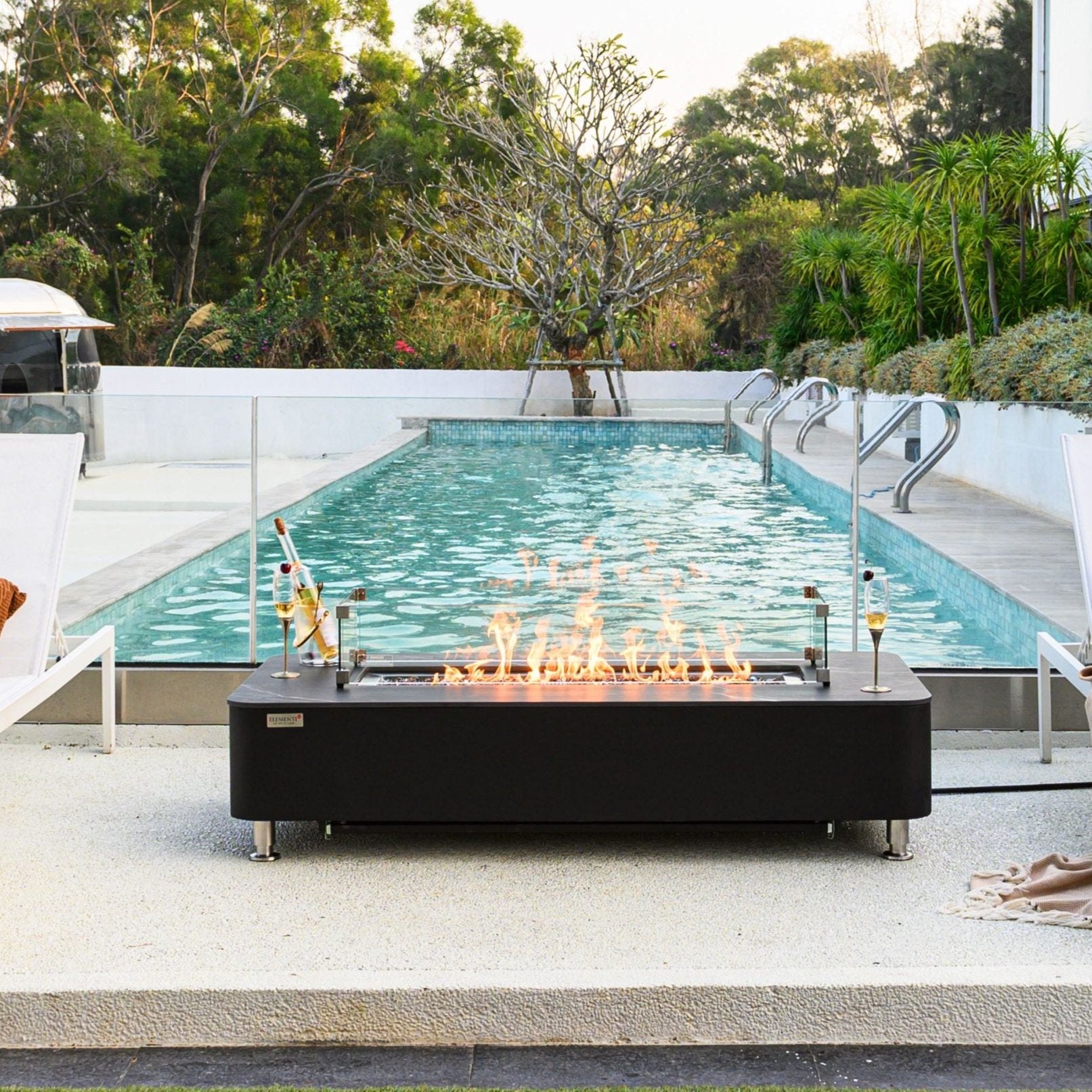 Elementi Plus Valencia Porcelain Top Fire Table (ON SALE)