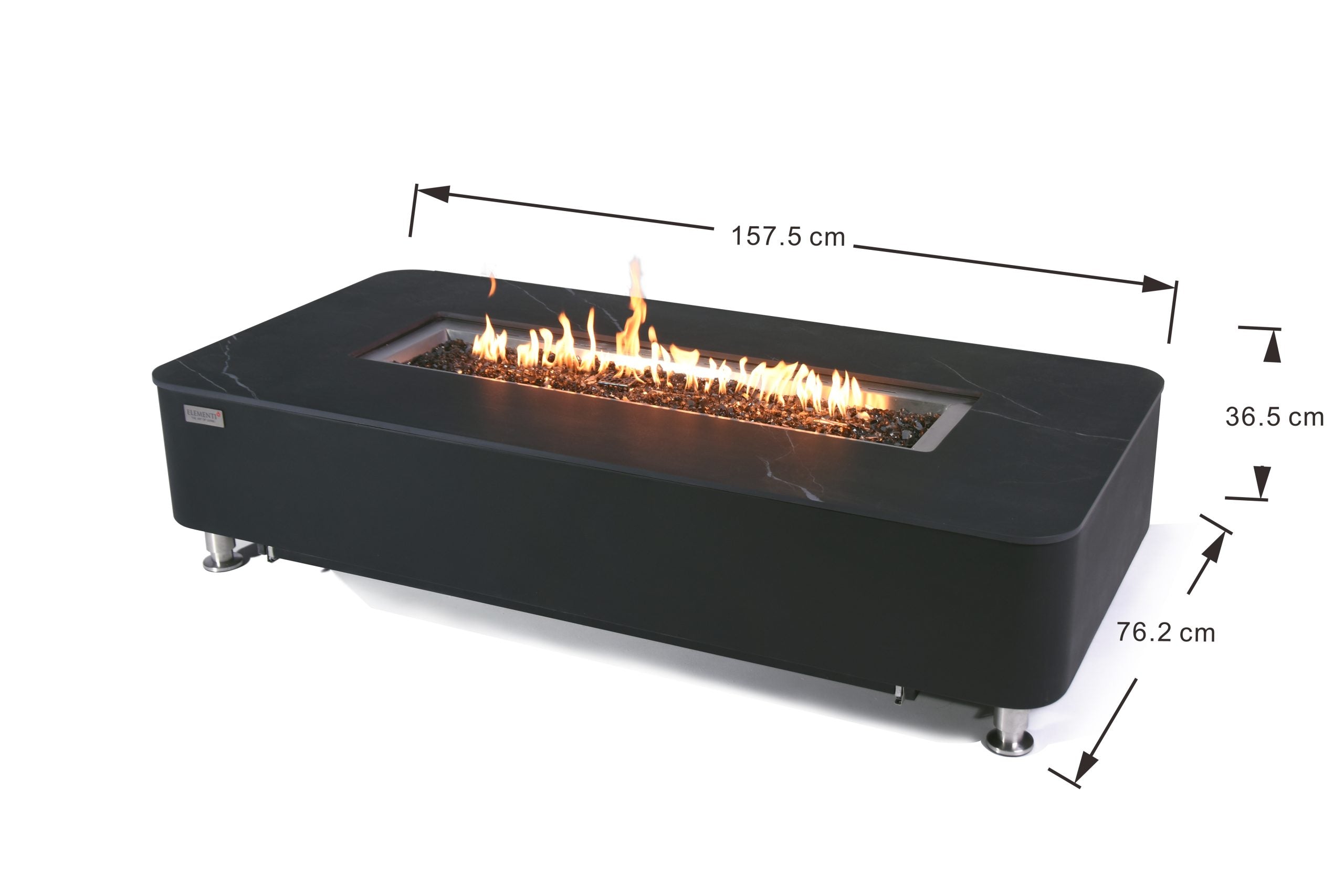 Elementi Plus Valencia Porcelain Top Fire Table (ON SALE)