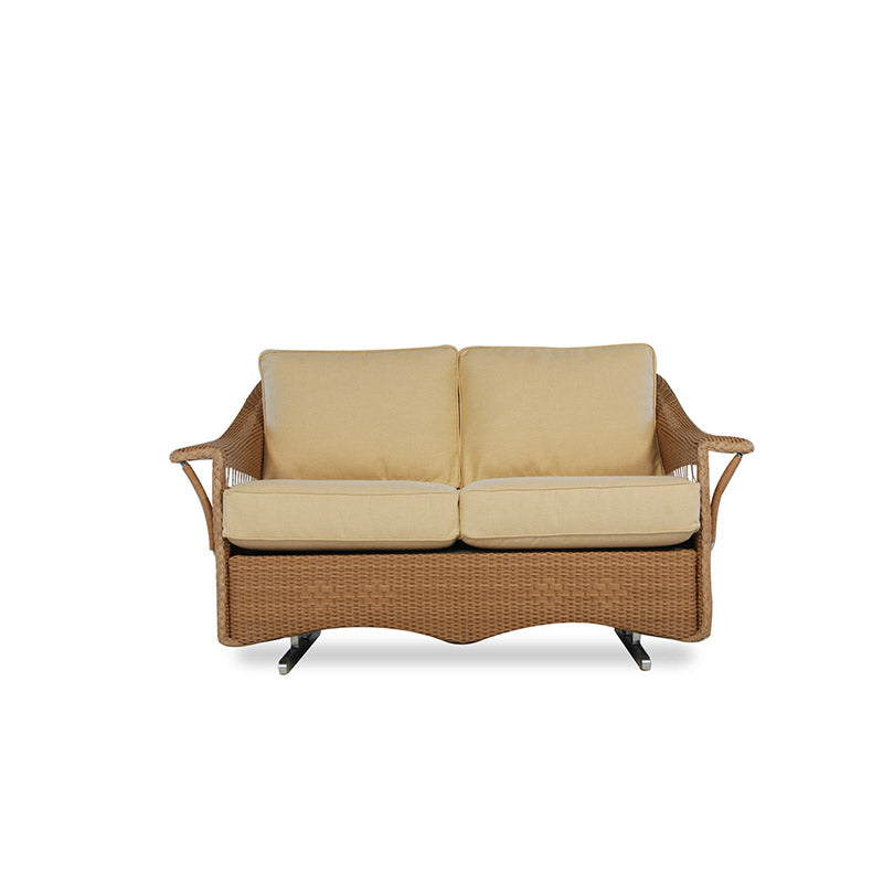 Lloyd Flanders Nantucket Wicker Outdoor Loveseat Glider