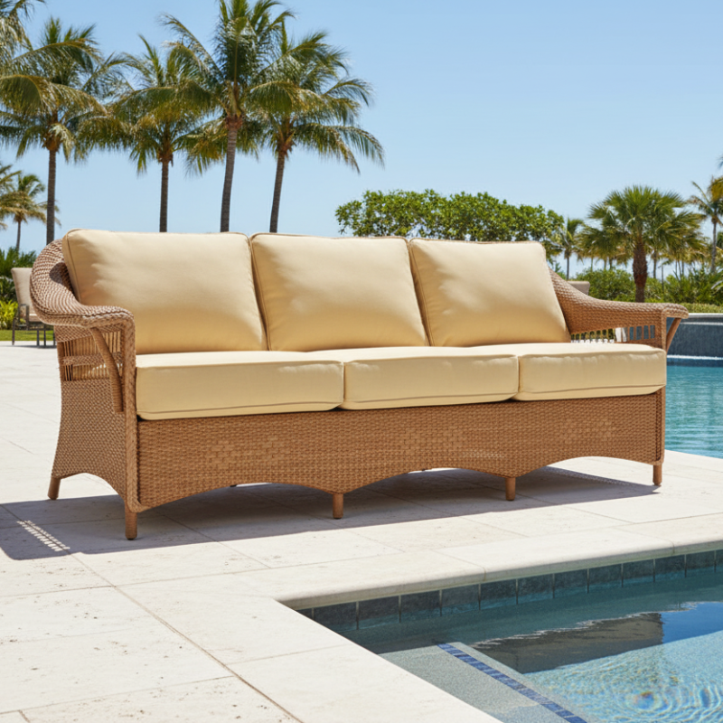 Lloyd Flanders Nantucket Wicker Outdoor Sofa