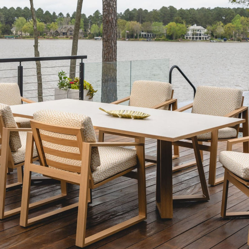 Lloyd Flanders Pursuit Aluminum Outdoor 86" Rectangular Dining Table
