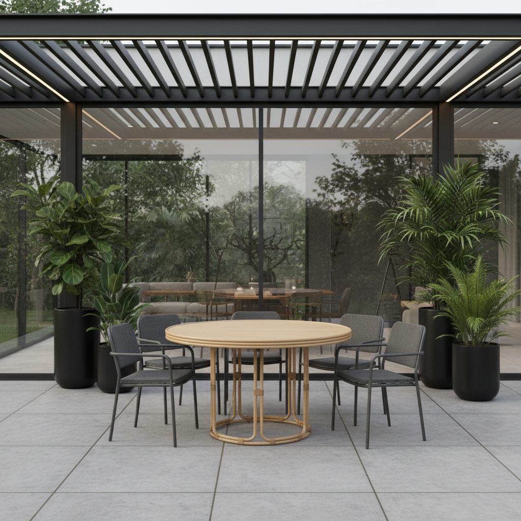 Lloyd Flanders Riviera Aluminum Outdoor 48" Round Dining Table