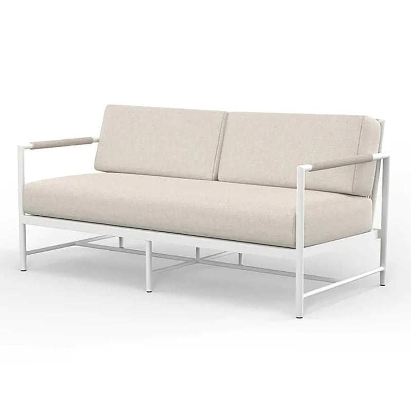 Sunset West Sabbia Aluminum Rope Outdoor Loveseat