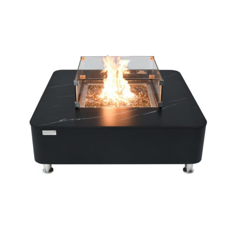 Elementi Plus Annecy Marble Porcelain Outdoor Fire Table