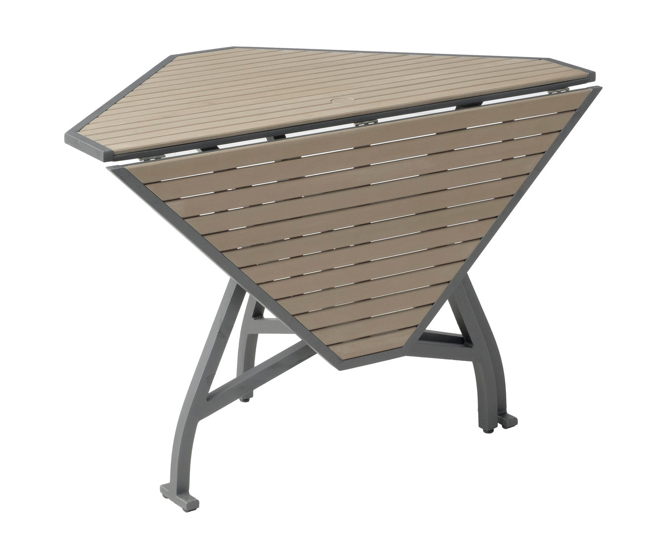 Alfresco Home Oden Dark Grey Polywood 43'' Square Counter Table