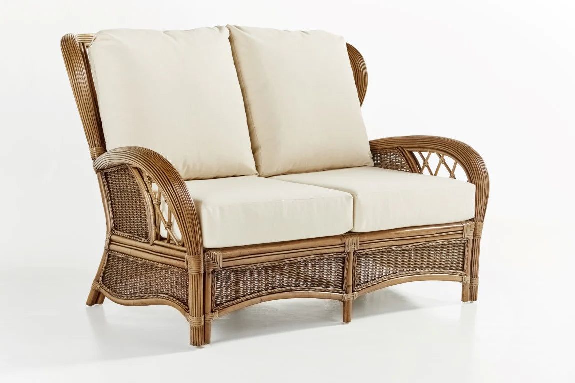 South Sea Rattan Bali Wicker Loveseat