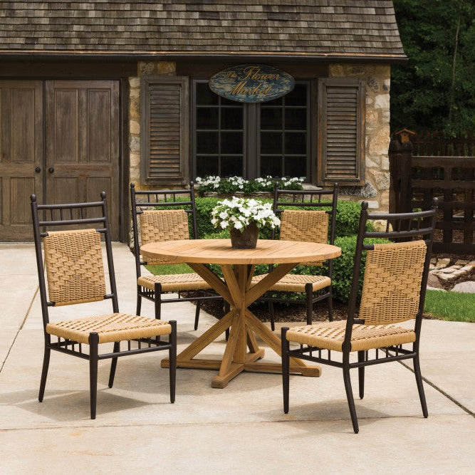 Lloyd Flanders Low Country Woven Vinyl Outdoor Armless Dining Chair