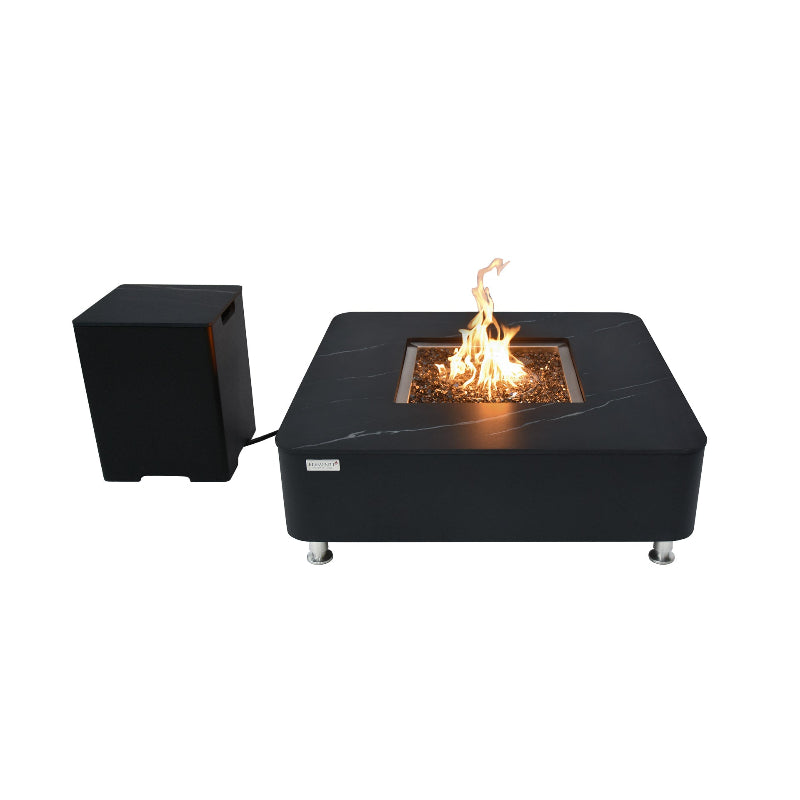 Elementi Plus Annecy Marble Porcelain Outdoor Fire Table