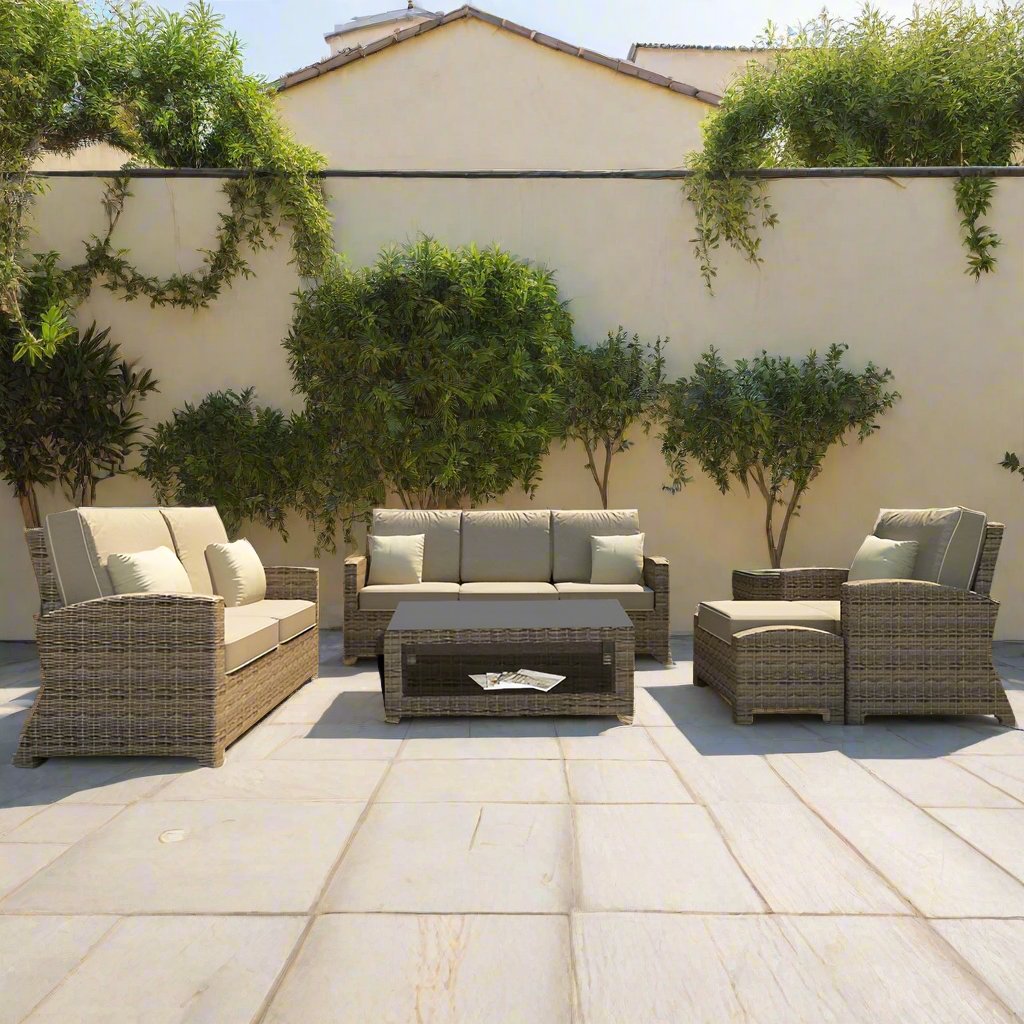 Forever Patio Cypress Collection 6 Piece Wicker Sofa Set (Toss Pillows Not Included) Image