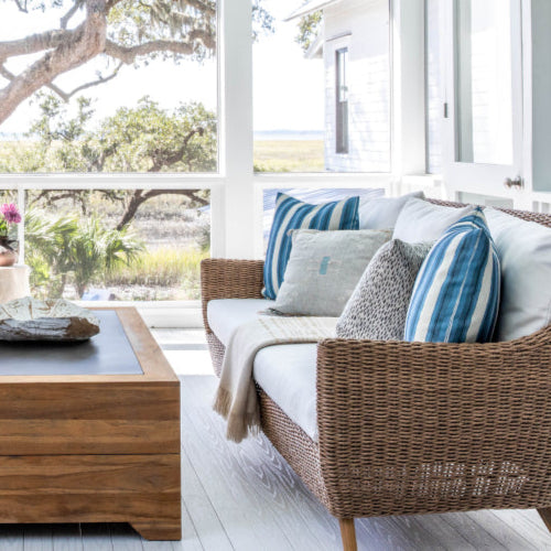 Lloyd Flanders Tobago Woven Vinyl Outdoor Sofa