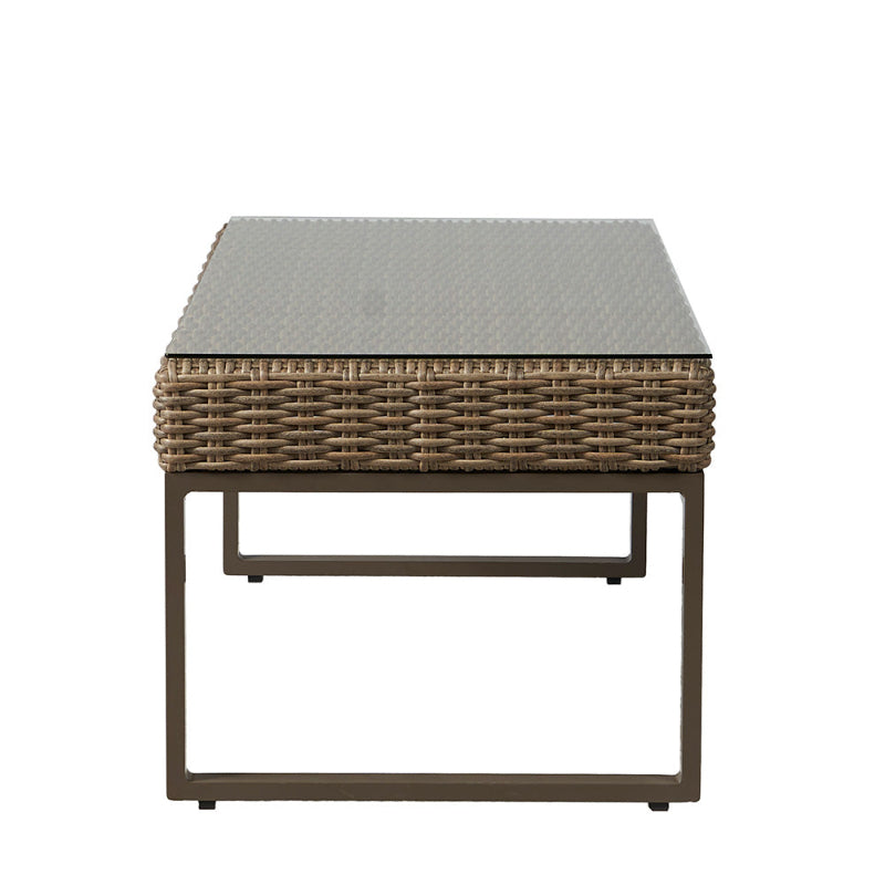 Lloyd Flanders Milan Woven Vinyl Outdoor 48.75" Rectangular Cocktail Table
