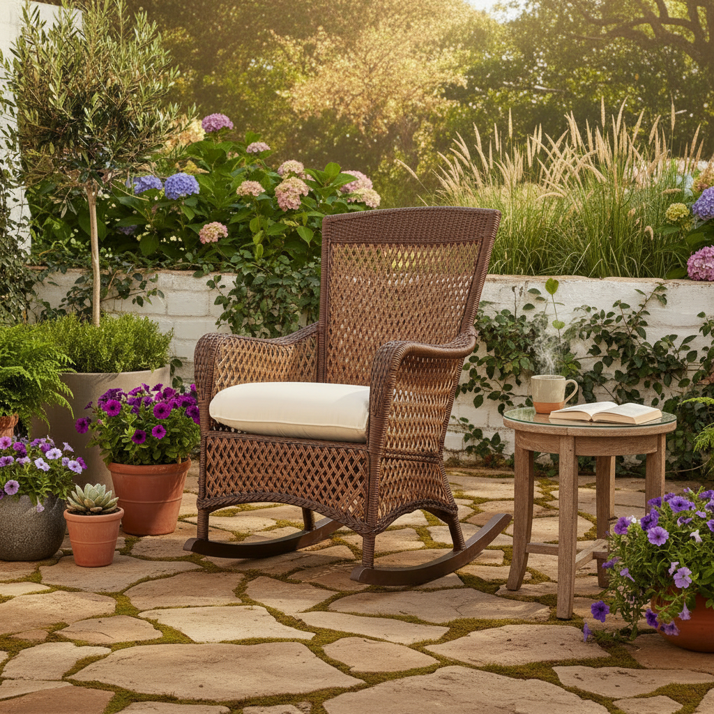 Lloyd Flanders Grand Traverse Wicker Outdoor Porch Rocker