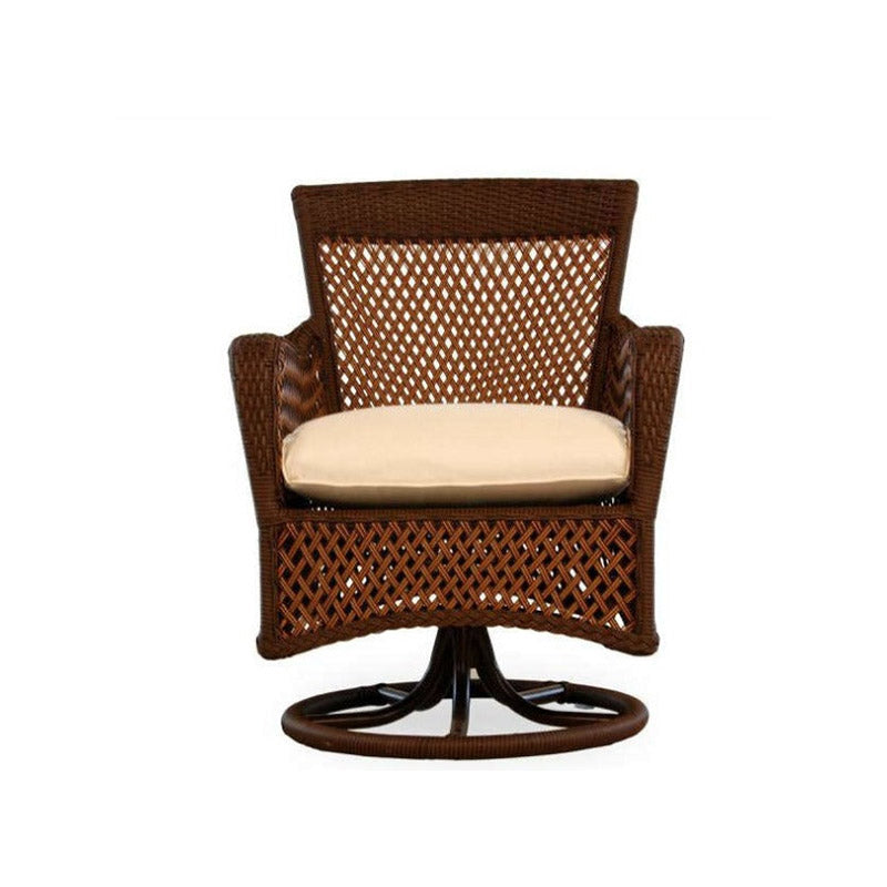 Lloyd Flanders Grand Traverse Wicker Outdoor Swivel Dining Arm Chair