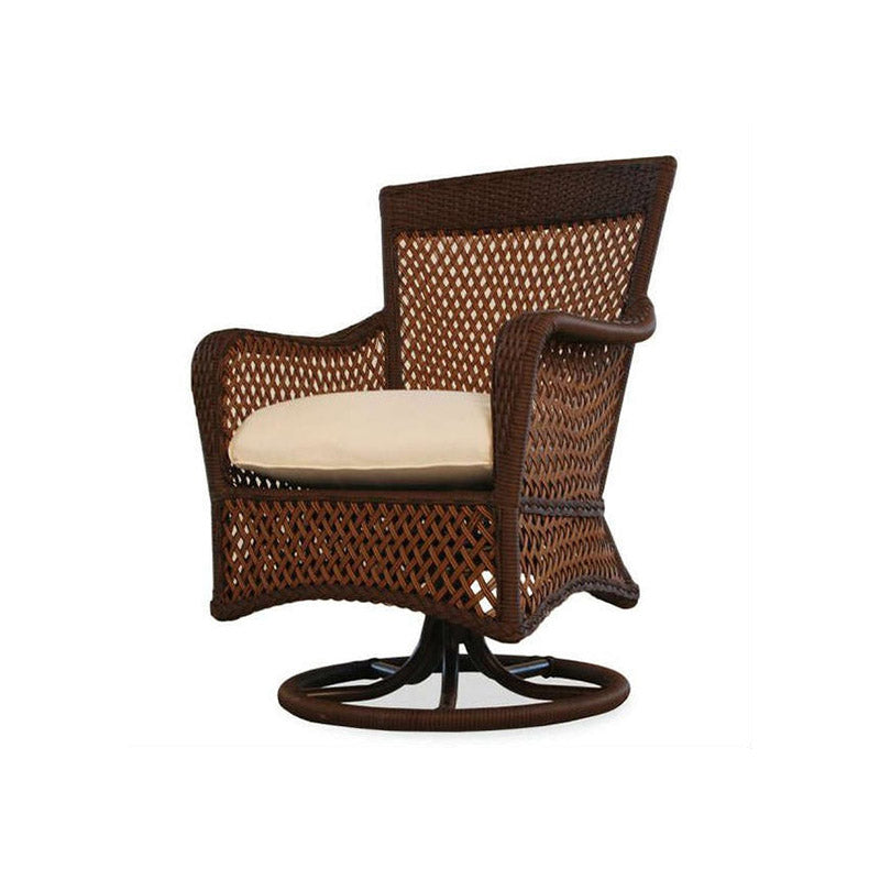 Lloyd Flanders Grand Traverse Wicker Outdoor Swivel Dining Arm Chair