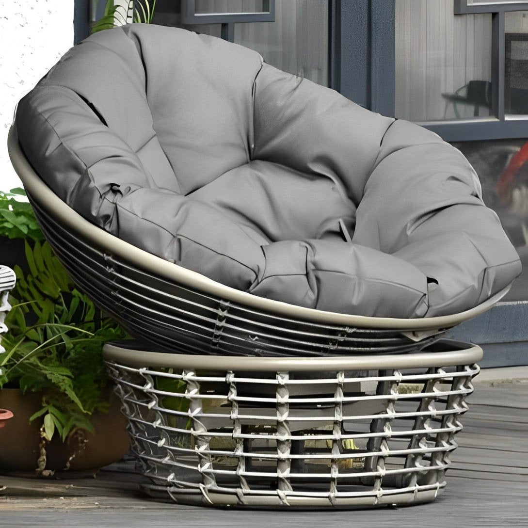 South Sea Rattan Papasan Swivel Outdoor Wicker Lounge Chair