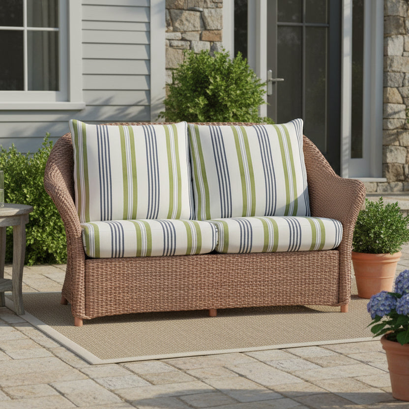 Lloyd Flanders Weekend Retreat Wicker Outdoor Loveseat