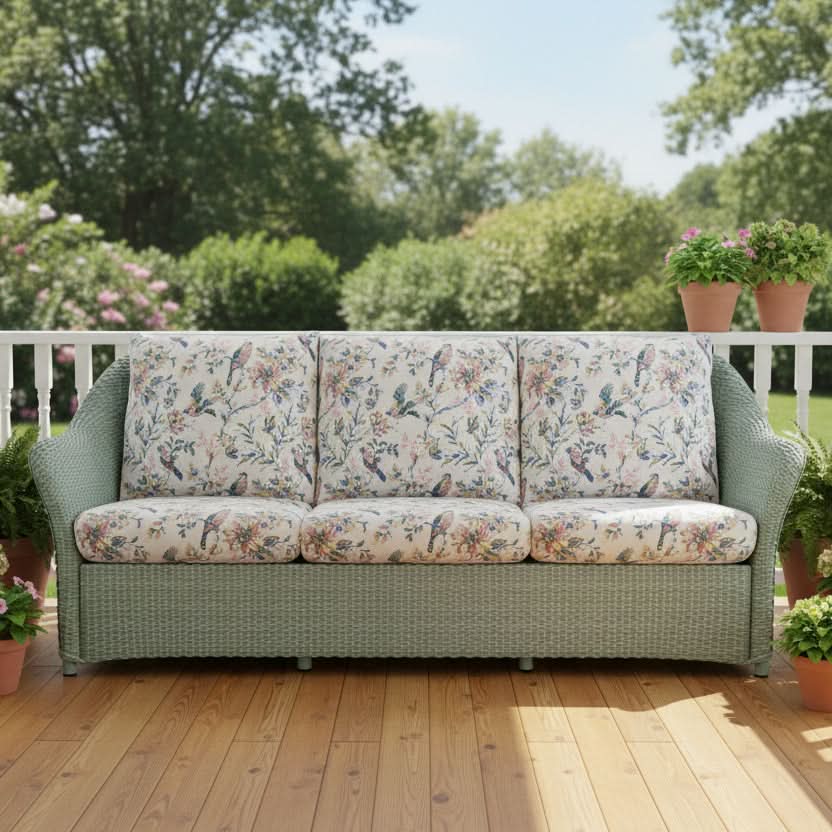 Lloyd Flanders Weekend Retreat Wicker Outdoor Sofa