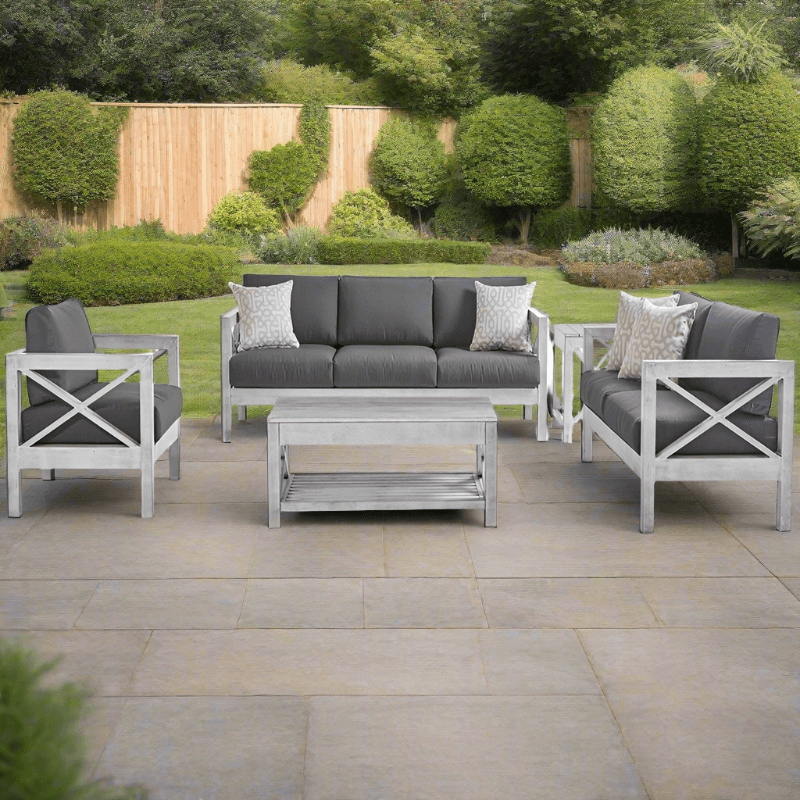 South Sea Rattan Farlowe Aluminum Outdoor 6-Person Living Set