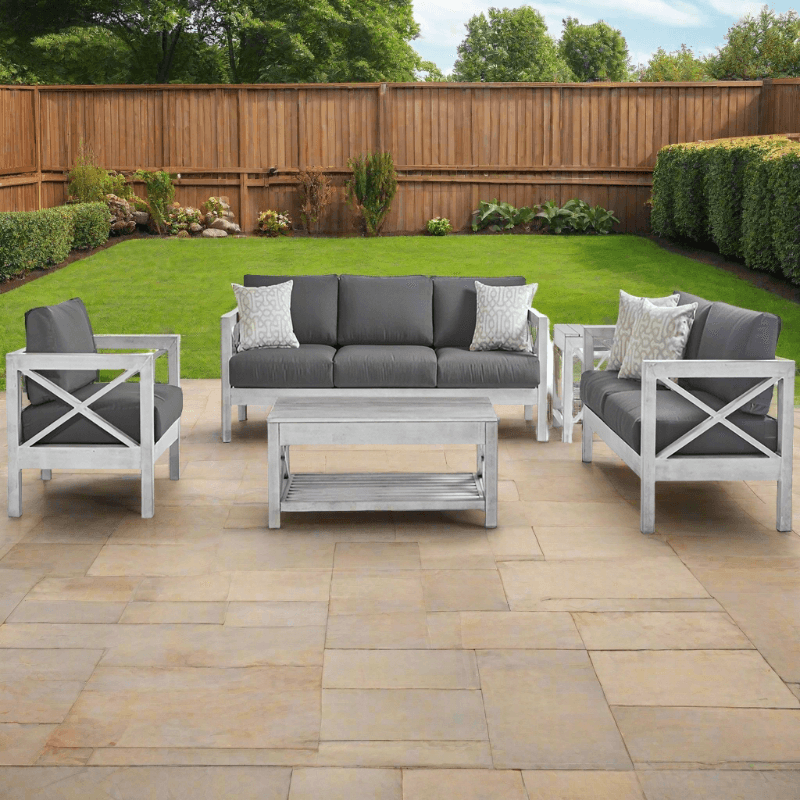 South Sea Rattan Farlowe Aluminum Outdoor 6-Person Living Set