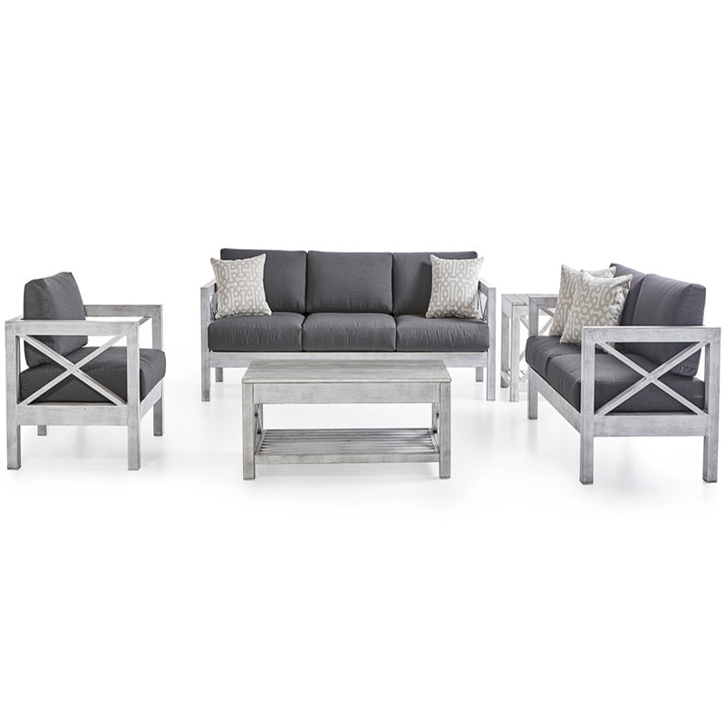 South Sea Rattan Farlowe Aluminum Outdoor 6-Person Living Set