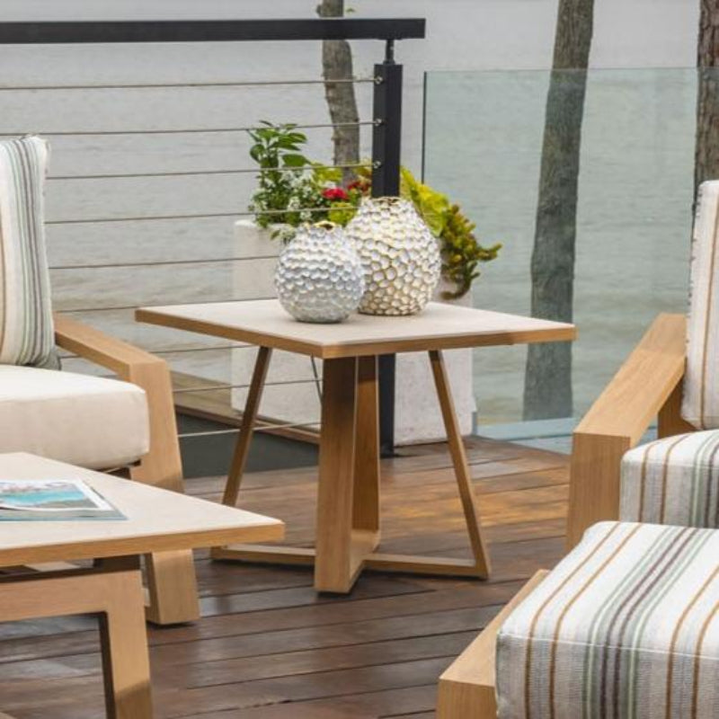 Lloyd Flanders Pursuit Aluminum Outdoor 24" Square End Table