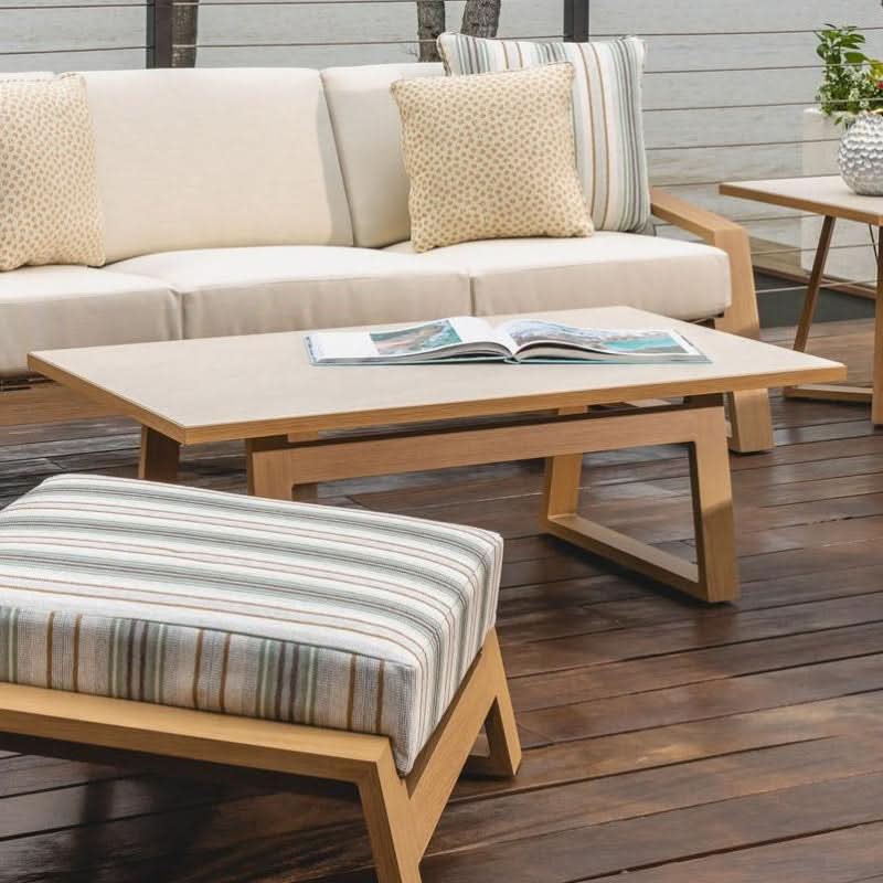 Lloyd Flanders Pursuit Aluminum Outdoor 48" Rectangular Cocktail Table