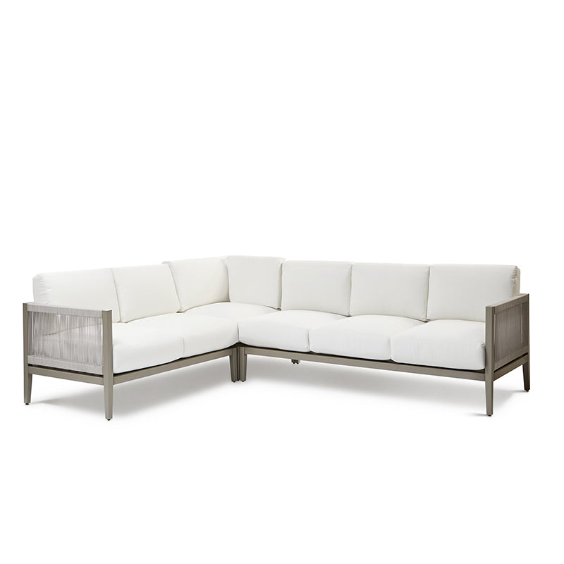 South Sea Rattan Nicole Aluminum Outdoor 6-Person Sectional Patio Lounge Set