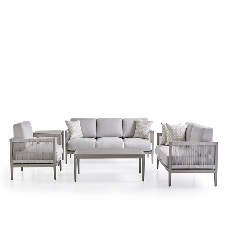South Sea Rattan Nicole Aluminum Outdoor 6-Person Patio Lounge Set