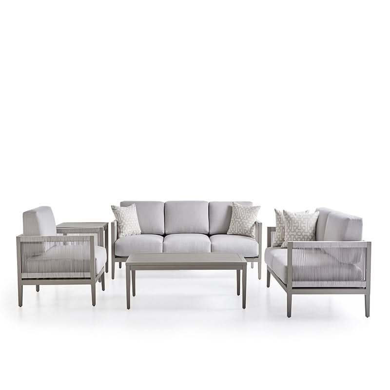 South Sea Rattan Nicole Aluminum Outdoor 6-Person Patio Lounge Set