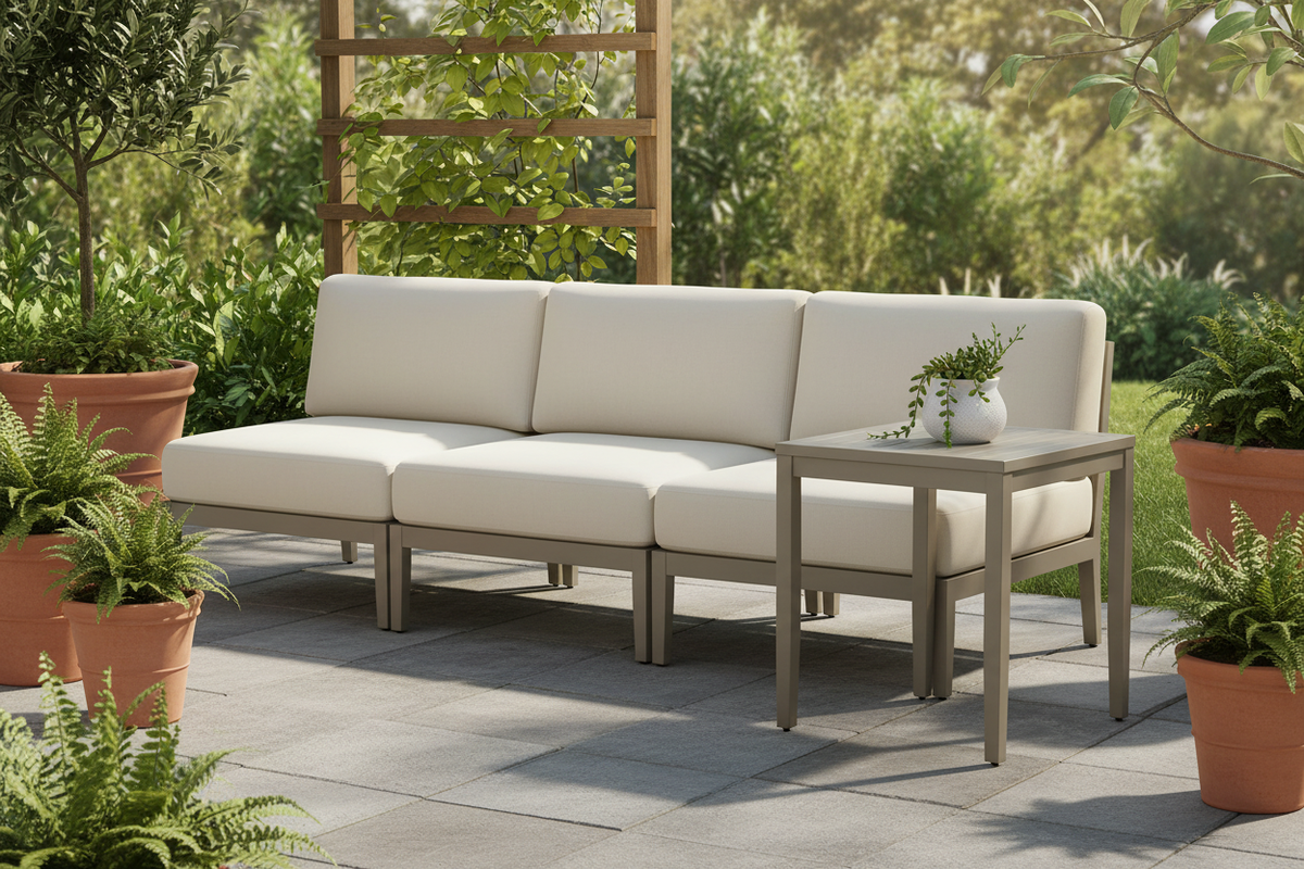 South Sea Rattan Nicole Aluminum Outdoor End Table