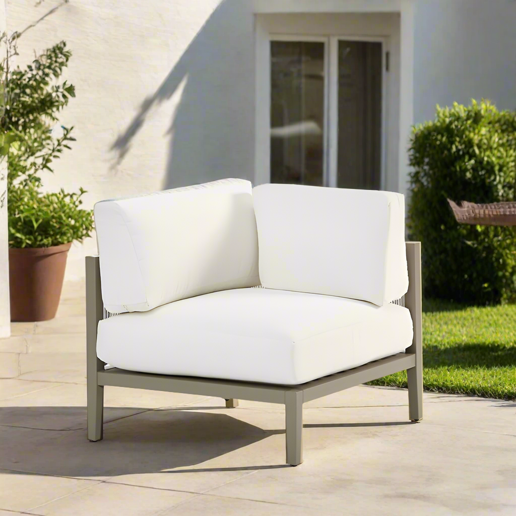 South Sea Rattan Nicole Aluminum Sectional Outdoor Lounge Chair